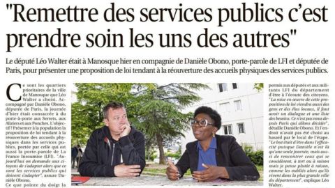 Remettre des services publics c&rsquo;est prendre soin les uns des autres