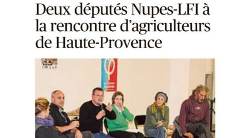 Deux députés Nupes-LFI à la rencontre d&rsquo;agriculteurs de Haute-Provence