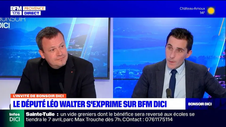 Interview sur BFM DICI du député Léo Walter
