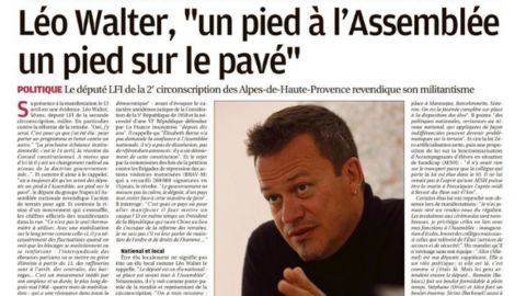 Léo Walter : un pied à l&rsquo;Assemblée un pied sur le pavé
