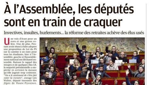 À l&rsquo;Assemblée, les députés sont en train de craquer